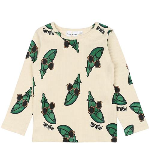 Se The New Siblings Bluse - Rib - TnstNevi - White Swan/GrÃ¸n m. Ã?rt ved KidsWorld