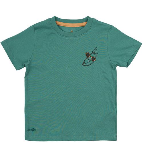 Se The New Siblings T-shirt - TnstNewel - Bottle Green m. Print ved KidsWorld