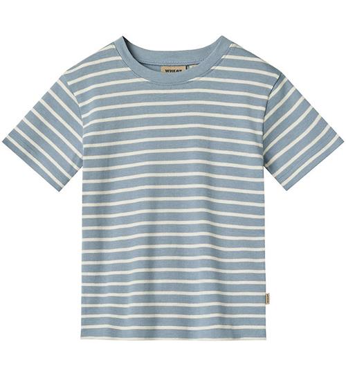 Se Wheat T-shirt - Fabian - Ashley Blue Stripe ved KidsWorld