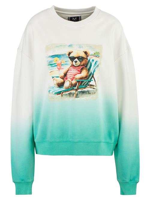 19V69 ITALIA Sweatshirt 'Sinja Dip'  beige / jade / rød / hvid