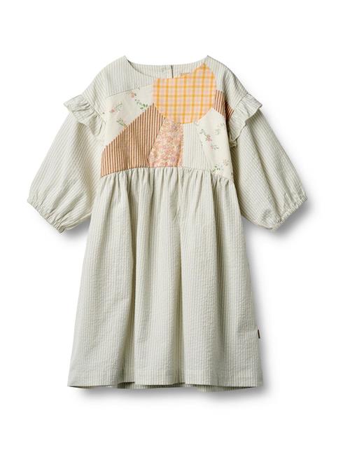 WHEAT Kjole 'Gro'  brun / pastelgrøn / orange / lyserød