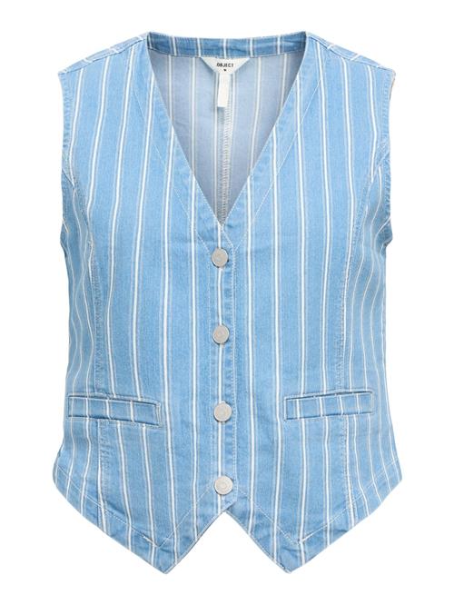 OBJECT Vest 'OBJMOLLIE'  blue denim / hvid