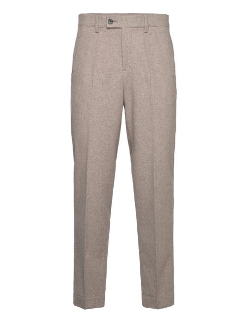 Se Flannel Wool Blend Formal Pant Lindbergh Beige ved Booztlet