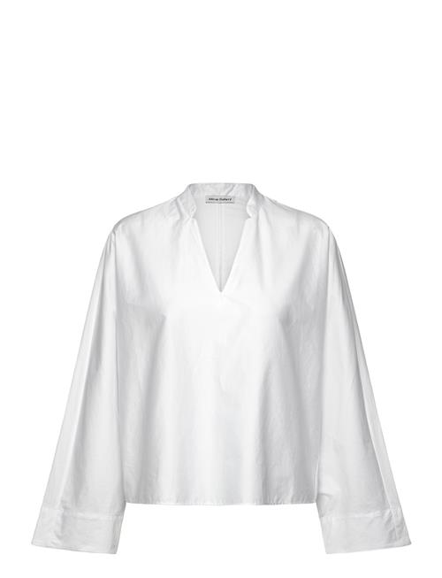 Nina V-Neck Cotton Blouse Ahlvar Gallery White