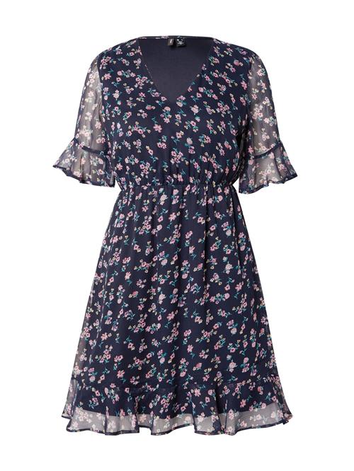 VERO MODA Sommerkjole 'VMSMILLA'  navy / smaragd / lysegrøn / lys pink