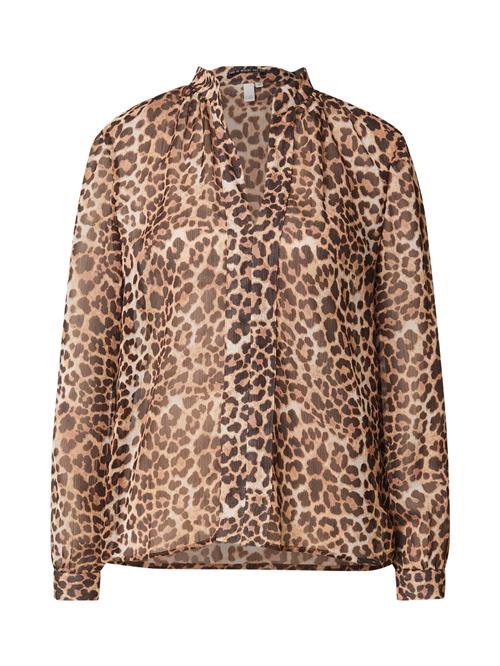 QS Bluse  brun / sort