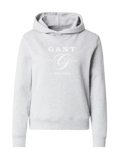 GANT Sweatshirt  lysegrå / hvid