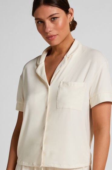 Hunkemöller Kortærmet jerseyjakke Essential Hvid