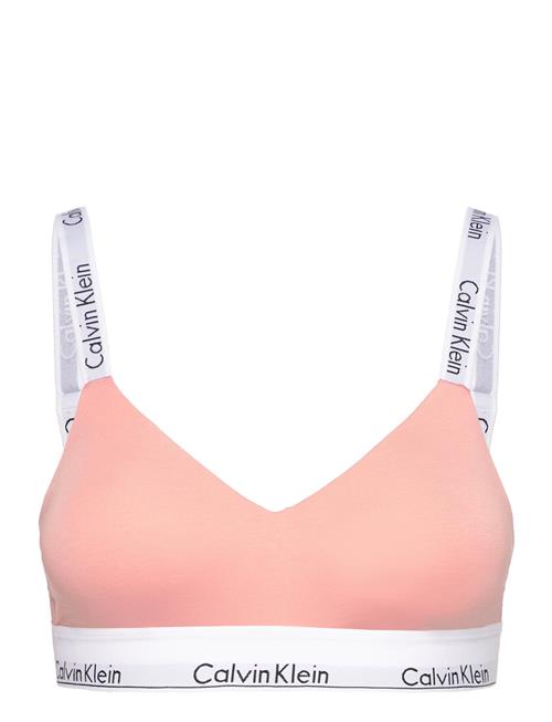 Lght Lined Bralette Calvin Klein Coral