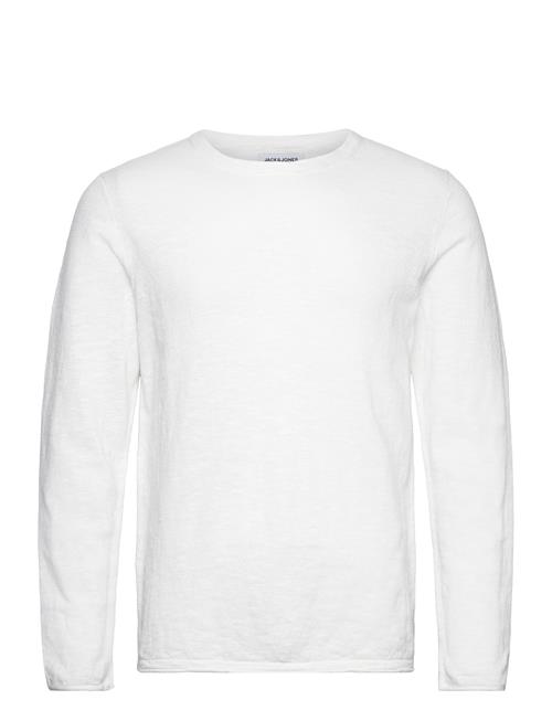 Jack & Jones Jjelinen Knit Crew Neck Sn Jack & J S White