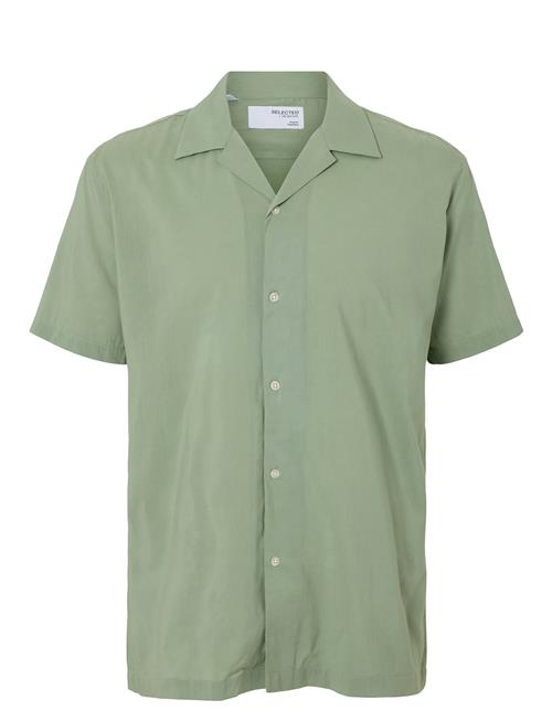 Slhregair Shirt Ss Mix G Camp Selected Green