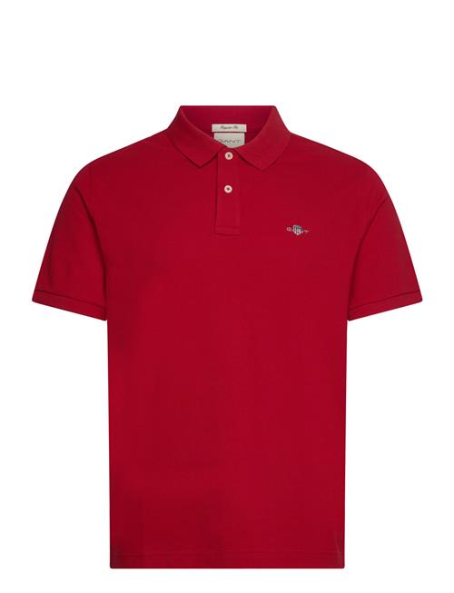 Reg Shield Ss Pique Polo GANT Red