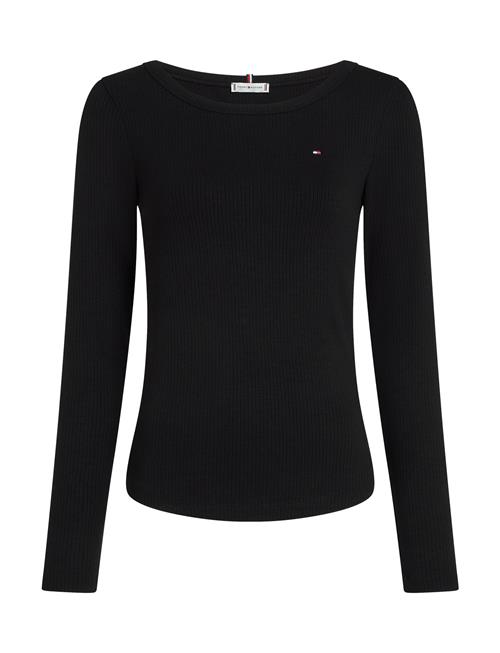 Se Slim 5X2 Rib O-Nk Ls Tommy Hilfiger Black ved Booztlet