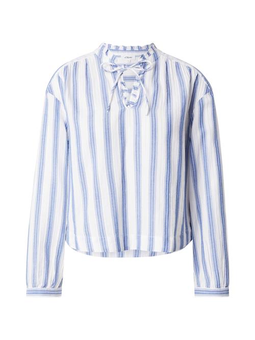 s.Oliver Bluse  royalblå / hvid