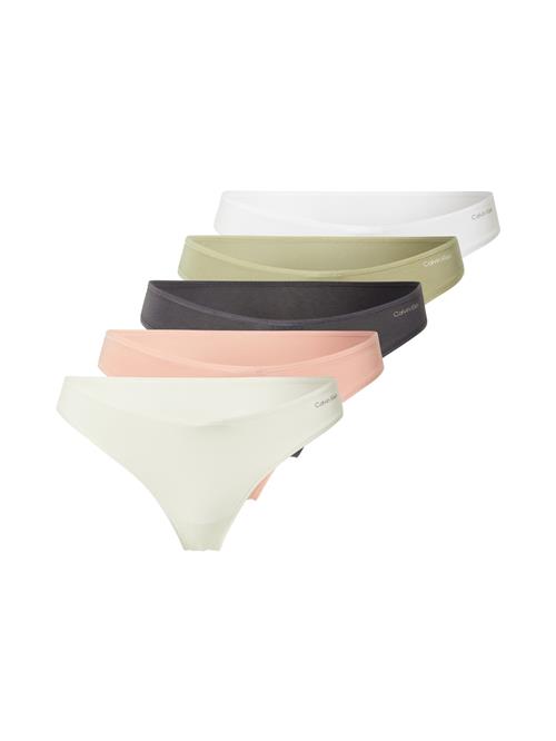 Calvin Klein Underwear String 'Ideal Cotton'  antracit / oliven / pastelgrøn / pastelpink / hvid
