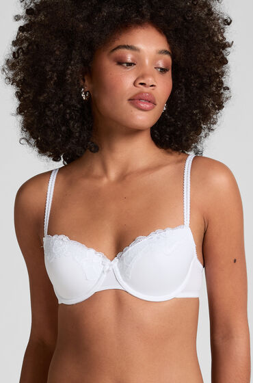 Hunkemöller Formstøbt bøjle-bh Secret Lace hvid
