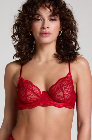 Hunkemöller Ikke-formstøbt bøjle-bh Isabelle Rød