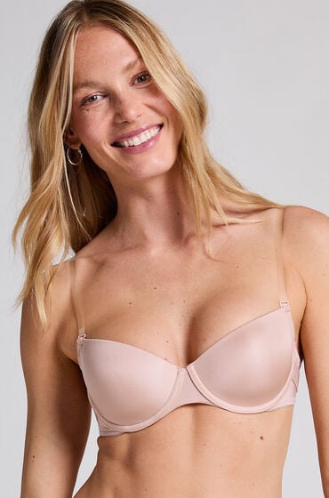 Hunkemöller Formstøbt bøjle-bh Transparent Back Beige