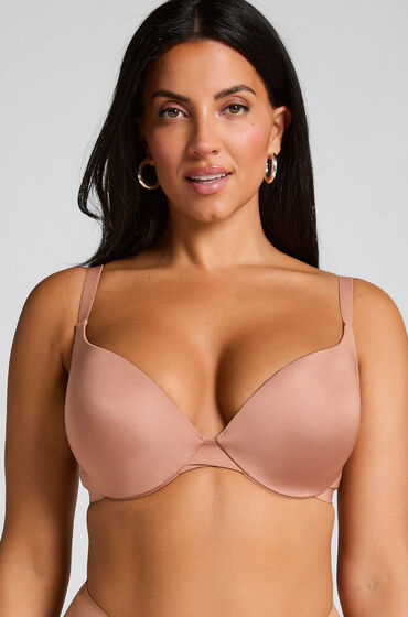 Hunkemöller Formstøbt pushup-bøjle-bh Smooth Brun