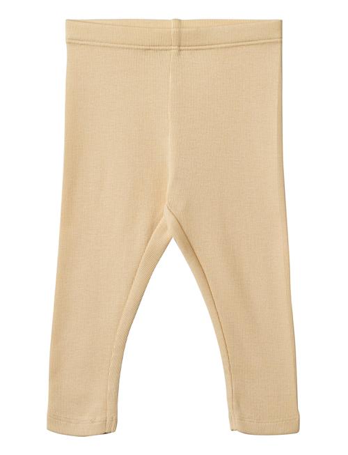 Rib Leggings Wheat Beige