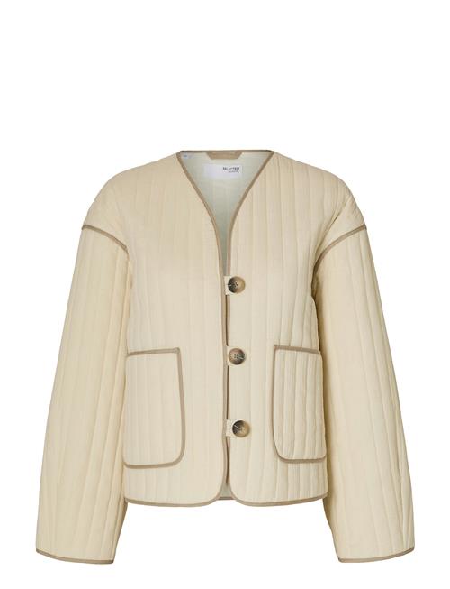 Slflinn Quilted Jacket Selected Cream