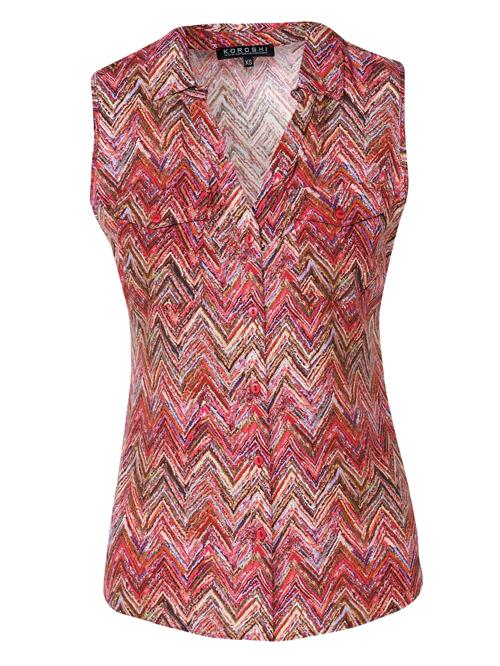 KOROSHI Bluse  grøn / lilla / rød / sort
