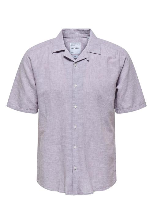 Onscaiden Ss Solid Resort Linen Noos ONLY & SONS Purple