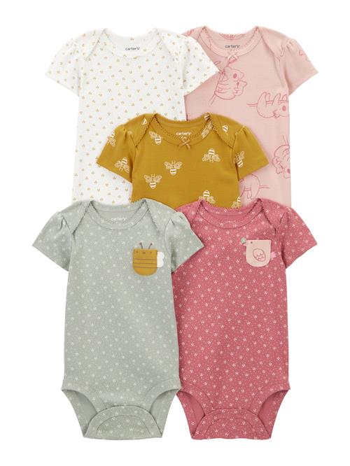 Carter's Sparkedragt/Body  cognac / pastelgrøn / lyserød / hvid