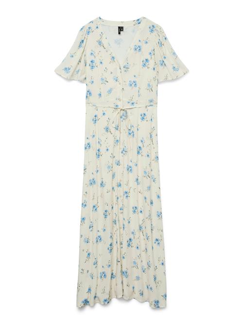 VERO MODA Kjole 'VMAlba'  creme / lyseblå / oliven