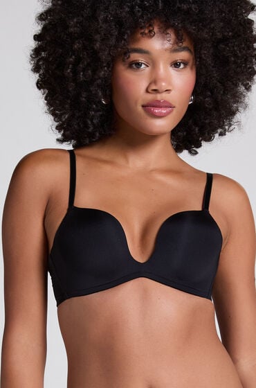 Hunkemöller Formstøbt pushup-bøjle-bh Deep-V sort