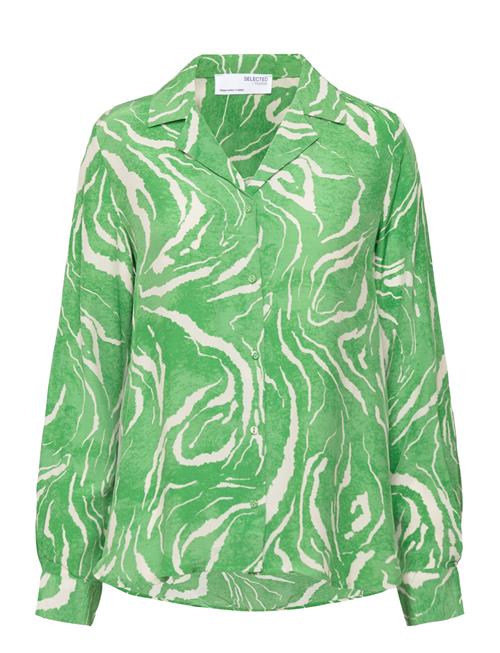 Slfsirine Ls Shirt B Selected Green