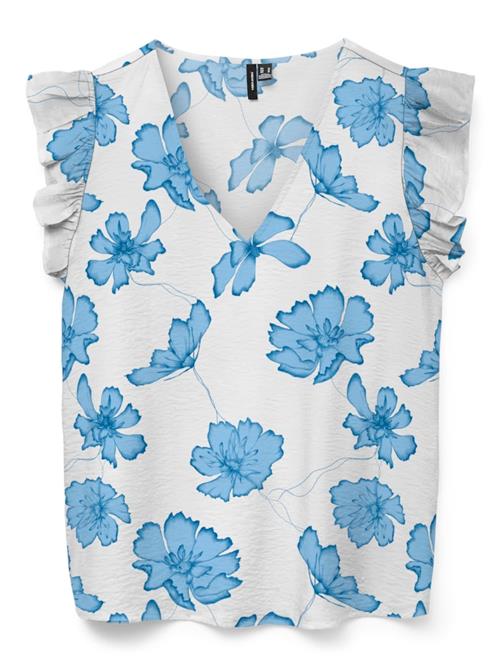 VERO MODA Bluse 'VMJOSIE'  azur / hvid