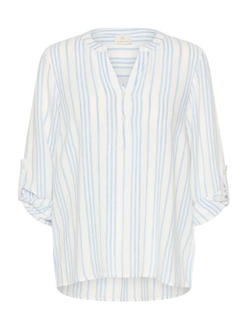 Kaffe Bluse 'KAMilia'  lyseblå / hvid