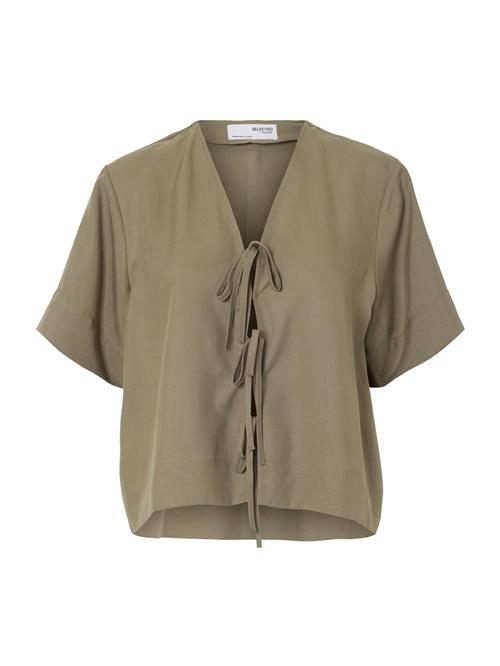SELECTED FEMME Bluse 'SLFNATUK'  oliven