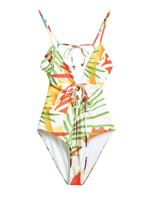 Desigual Badedragt  kiwi / orange / melon / hvid