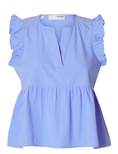 Se Slfblair-Ida Sl Top Noos Selected Blue ved Booztlet