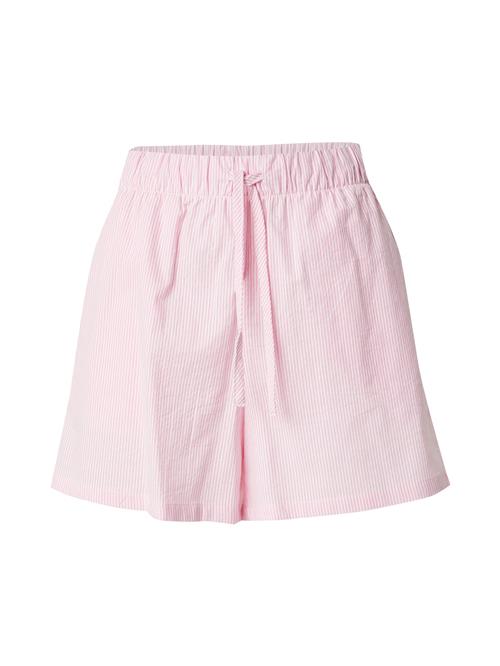 ONLY Bukser 'ONLAUGUSTA'  lys pink / hvid