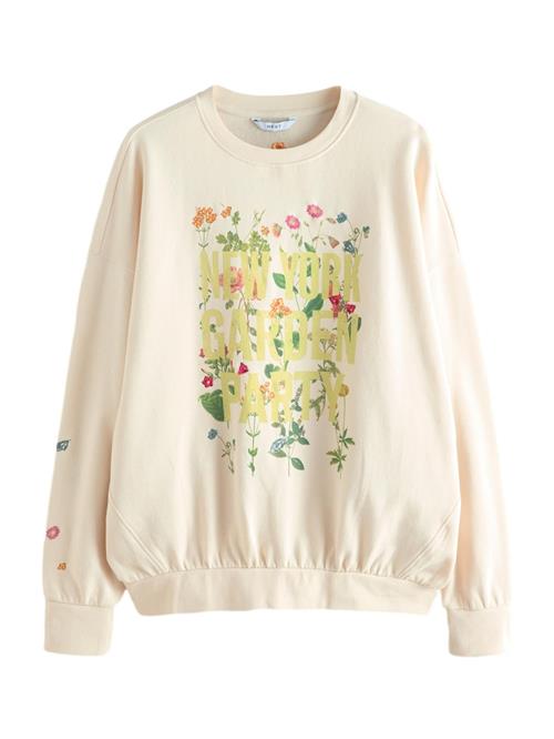 Next Sweatshirt 'Garden Party'  ecru / gul / grøn / rød