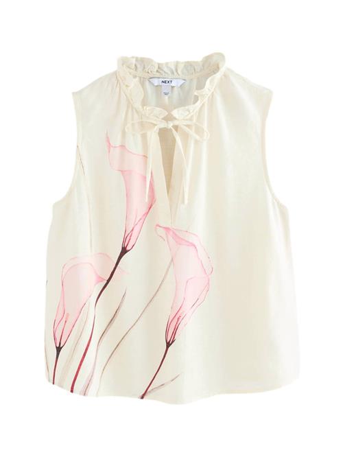 Next Bluse  creme / lyserød / carminrød