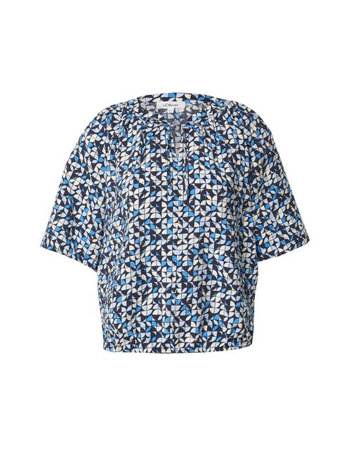 s.Oliver Bluse  beige / navy / lyseblå / hvid