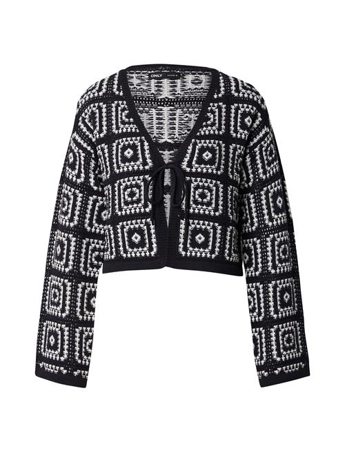 ONLY Cardigan 'ONLLOA'  sort / hvid