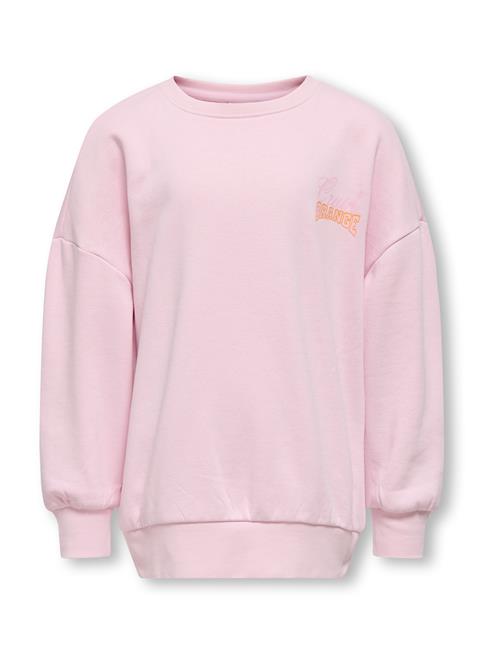 ONLY GIRLS Sweatshirt 'KOGPHOEBE'  lysegrøn / orange / lyserød