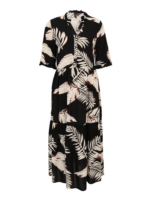 Vero Moda Tall Blusekjole 'VMEASY'  kastaniebrun / lysegrå / sort