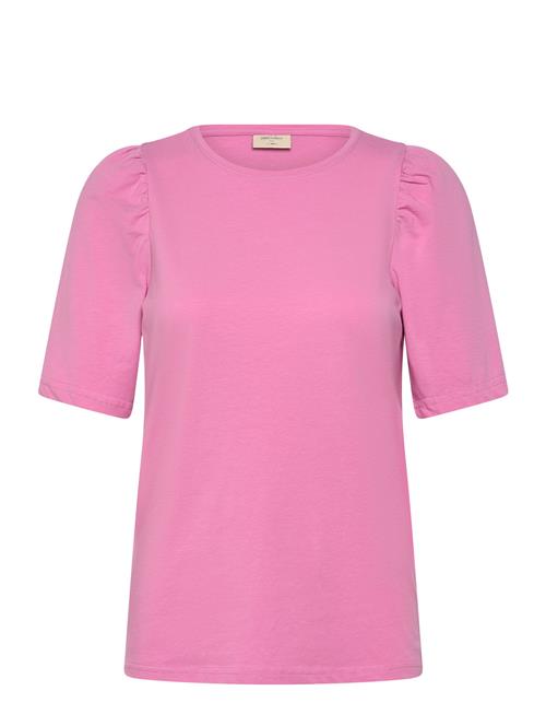 T-Shirt From Freequent In A Soft Material. The T-Shirt Has A Simple Silhouette W FREE/QUENT Pink