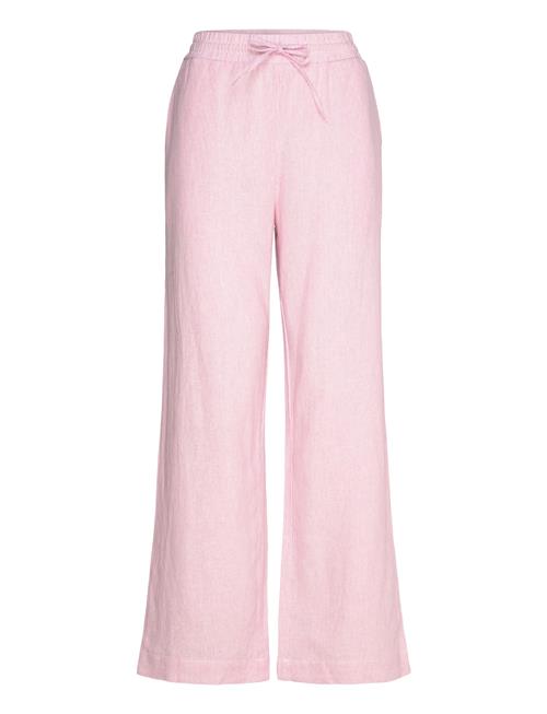 Pants From Freequent In A Light Linen Material With A Striped Print. The Pants H FREE/QUENT Pink