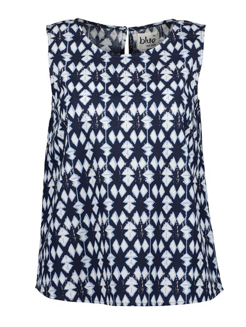 BLUE SEVEN Bluse  natblå / lyseblå / hvid