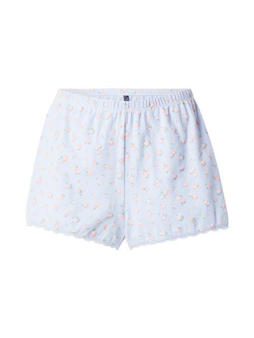 Hunkemöller Pyjamasbukser  lyseblå / jade / rosé / hvid