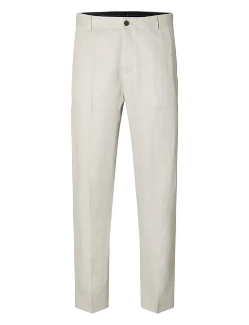 Slhregular-Will Linen Trs Noos Selected Cream