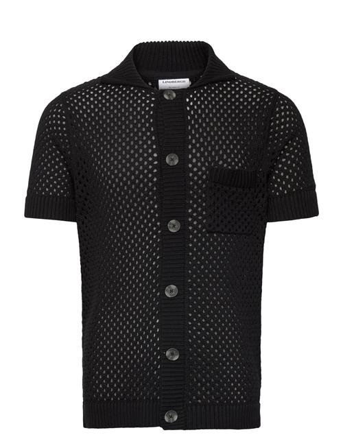 Crochet S/S Cardigan Lindbergh Black