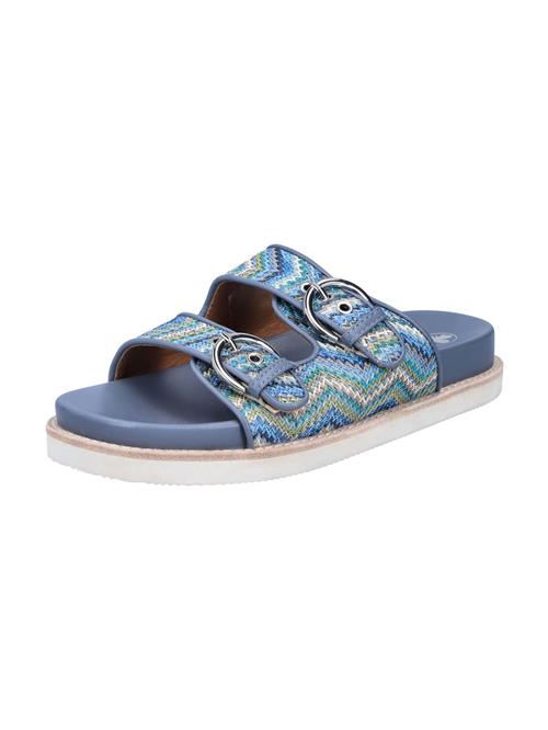 Rieker Pantoletter  azur / himmelblå / kiwi / offwhite